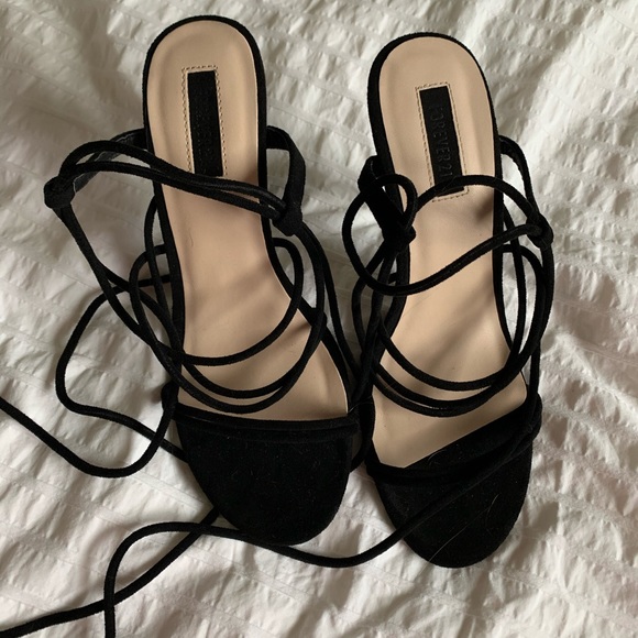 Forever 21 Lace Up Heels - Picture 1 of 4